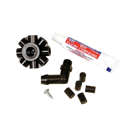 Dial Mfg Dial 1-1/2 in. H X 3-17/27 in. W Black Plastic All Way Spider Head 4777